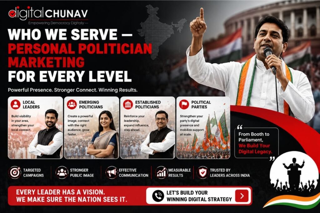 Who We Serve -Personal Politician Marketing for Every Level